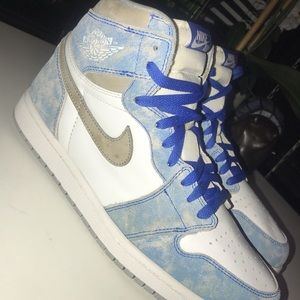 JORDAN ONE RETRO HIGH HYPER ROYAL SMOKE GREY SIZE 13 authentic barley worn